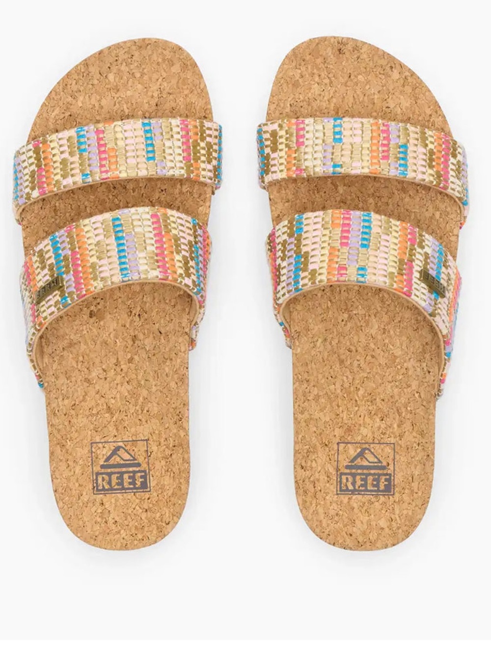 NWT REEF Cushion Vista Hi Beachy Woven Multicolor 8 9